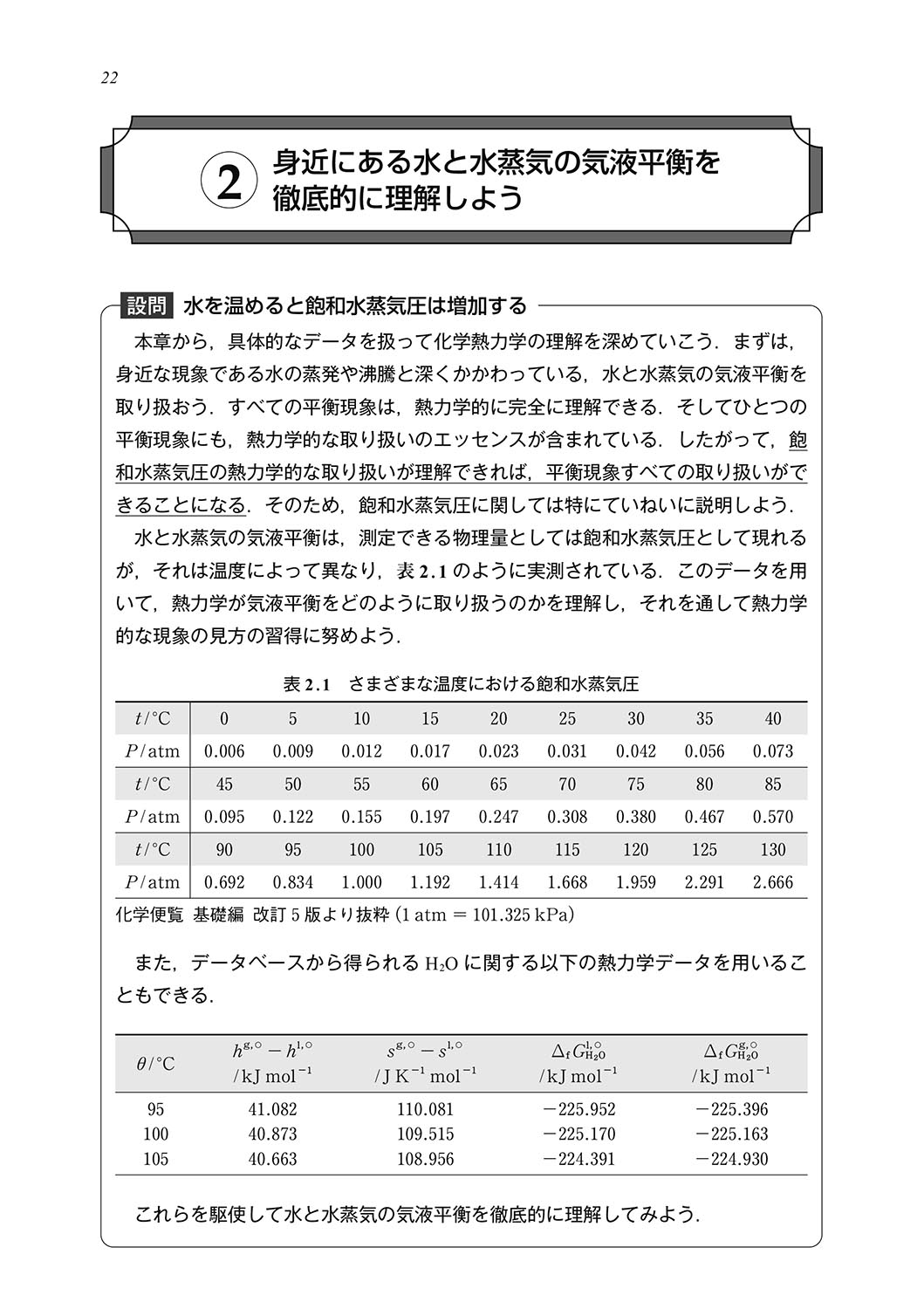 『身近な現象から理解する 化学熱力学』 内容見本